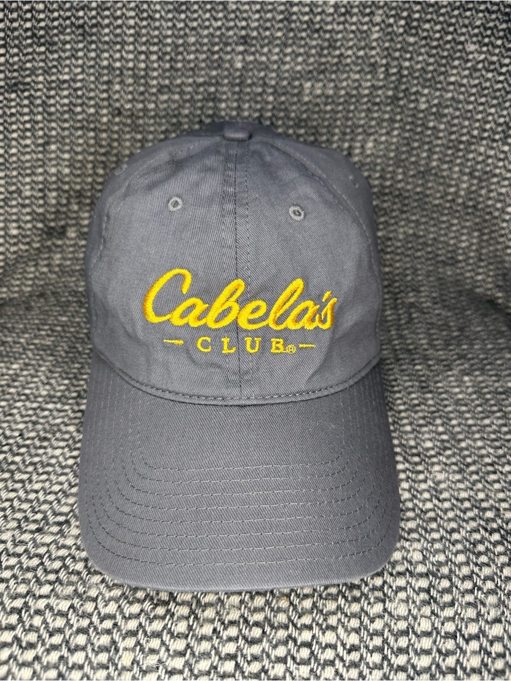 Cabela's Gray Hat with Yellow Embroidered Logo